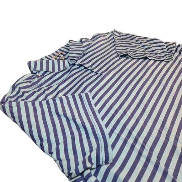 Peter Millar Crown Sport Polo Shirt – Contemporary Fit – Men’s XL – Blue Stripes - Picture 2 of 7